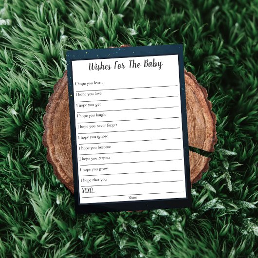 Wensen voor het Baby Twinkle Little Star Beer Kaart