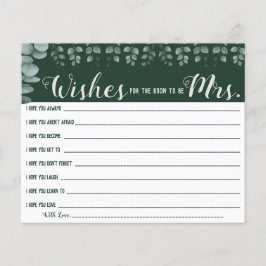 Wensen voor het bruidsfeest van de aanstaande mevr flyer