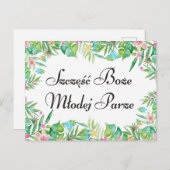 Wensen voor Pools Jong Koppel Briefkaart (Voorkant / Achterkant)