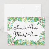 Wensen voor Pools Jong Paar Briefkaart (Voorkant / Achterkant)