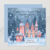 Wensen wij u een seizoen vol glans en vreugde feestdagenkaart (Voorkant / Achterkant)