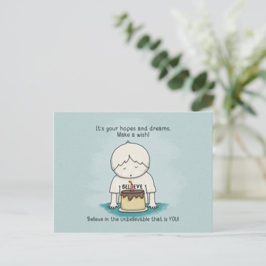 Wensen zijn hoop en dromen Briefkaart (Staand voorkant)