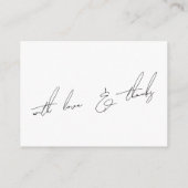 Wensend Goed Modern Slank Handschrift Wit Informatiekaartje (Achterkant)