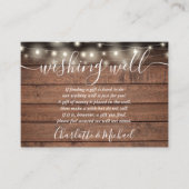 Wensend goed rustieke houten string verlichting br informatiekaartje (Voorkant)