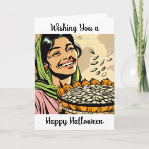 Wensend u een gelukkig Halloween nostalgie Feestdagen Kaart