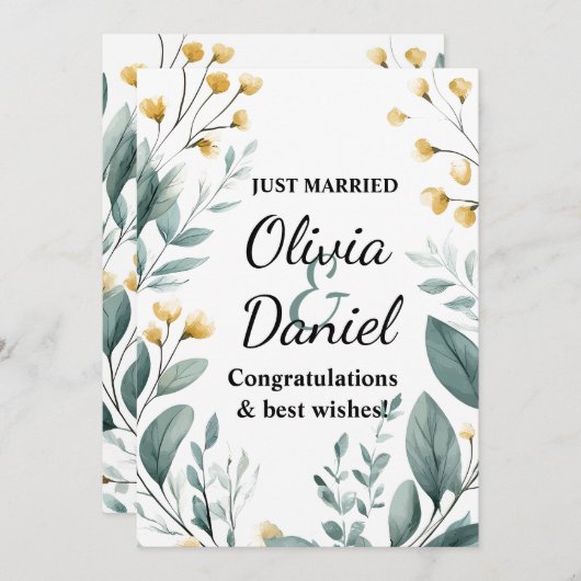 Wensend u een leven lang liefde en geluk kaart (Voorkant / Achterkant)