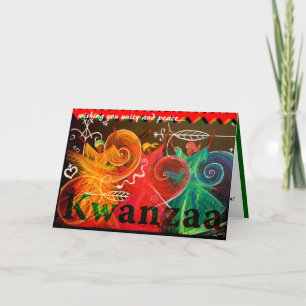wensend u eenheid en vrede… Kwanzaa Feestdagen Kaart