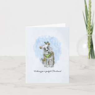 wensend u pawfectKerstmis! Feestdagen Kaart