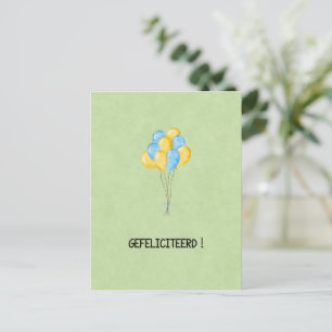 Wenskaart (10,8 x 14,2 cm) - Gefeliciteerd Briefkaart
