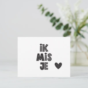 Wenskaart (10,8 x 14,2 cm) - Ik Mis Je Briefkaart
