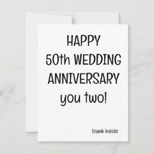 Wenskaart, 50e Jubileum Kaart - FUNNY CARD