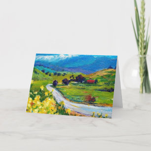 Wenskaart 5 x 7 van de Lente van de Vallei van Kaart