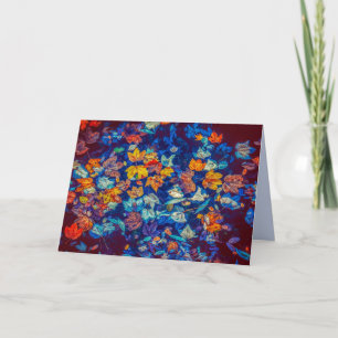 wenskaart abstracte bladeren kaart