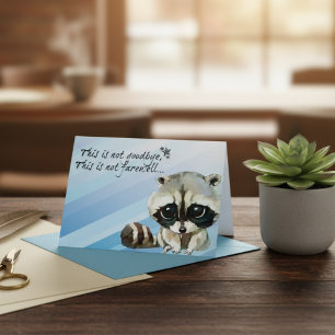 Wenskaart afscheid nemen kaart