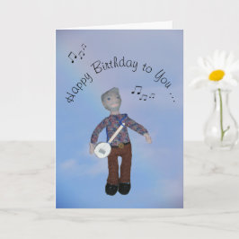 Wenskaart - Banjo Player Kaart