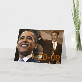 Wenskaart Barack Obama 1-20-09 Kaart