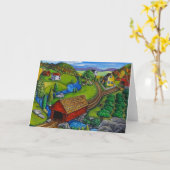 Wenskaart bedekte brug kaart (Gele Bloem)