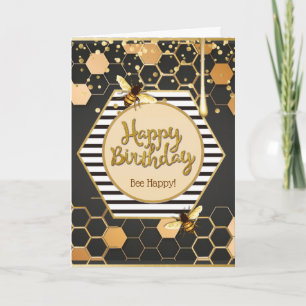 wenskaart "Bee Happy" Kaart