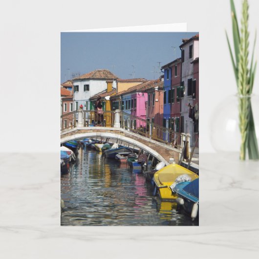 Wenskaart: Burano Bridge Kaart (Voorkant)