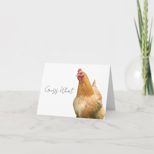 Wenskaart Chicken Butt Bedankkaart (Voorkant)