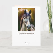 wenskaart chocoladepaard feestdagen kaart (Achterkant)