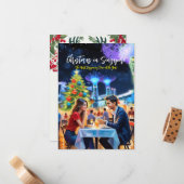 wenskaart "Christmas in Singapore" Notitiekaartje (Voorkant / Achterkant in situ)