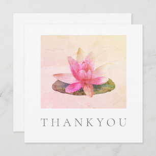 WENSKAART : DANK U : PINK LOTUS BEDANKKAART