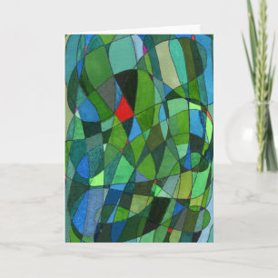wenskaart "De meeste Groenen" Abstract ontwerp Kaart