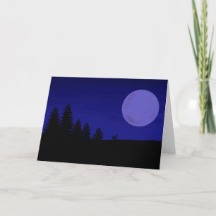 Wenskaart Deer Moon Kaart