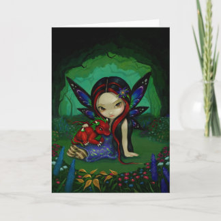 wenskaart "Dragonling Garden I" Kaart