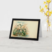 wenskaart "Frog Chorus" Kaart (Gele Bloem)