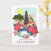 Wenskaart Galungan Celebration Bali Kaart (Gele Bloem)