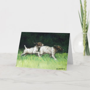 wenskaart "German Shorthaired Pointer Pups" Kaart