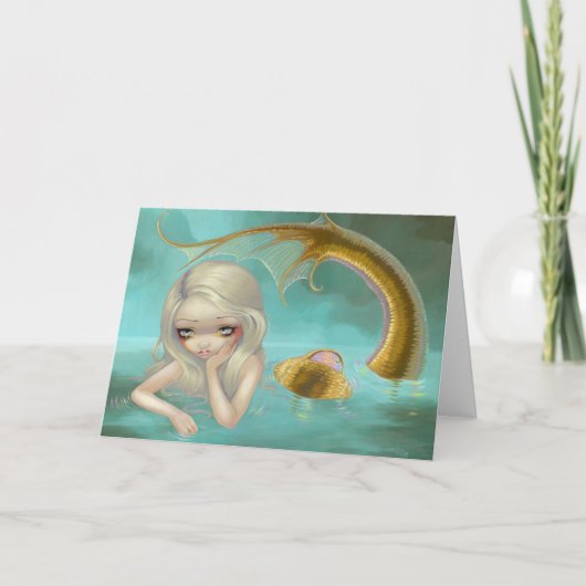 wenskaart "Golden Mermaid" Kaart (Voorkant)