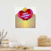 wenskaart "HAPPY VALENTINE'S DAY" Poster (Keuken)