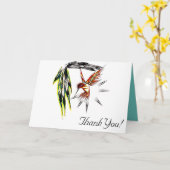 Wenskaart Hummingbird Kaart (Gele Bloem)