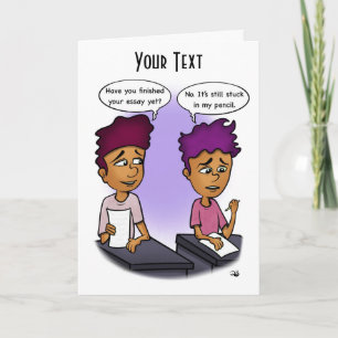 Wenskaart in potlood bedankkaart