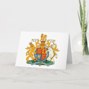 Wenskaart inzake het Britse wapenschild Kaart