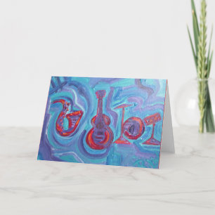 Wenskaart - jazz in de namiddag kaart