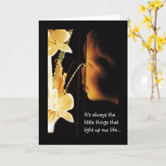 Wenskaart Kaart (Gele Bloem)