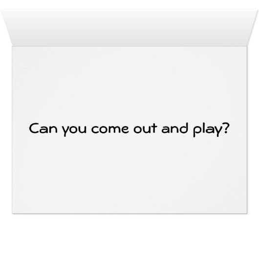 Wenskaart - Kat dat door het hek heen stroomt (Binenzijde Horizontaal (Onderkant))