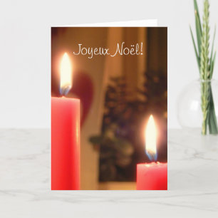 Wenskaart kerstkaarsen feestdagen kaart