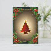 wenskaart kerstmis bedankkaart (Staand voorkant)