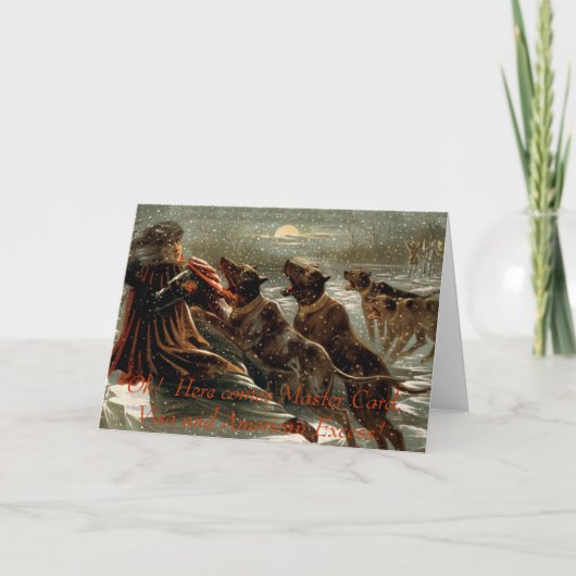 Wenskaart kerstmis feestdagen kaart (Voorkant)