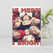 WENSKAART kerstmonogram Feestdagenkaart (Staand voorkant)