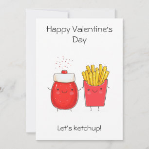 Wenskaart – Laten we bijpraten! Moppige ketchup fr Kaart