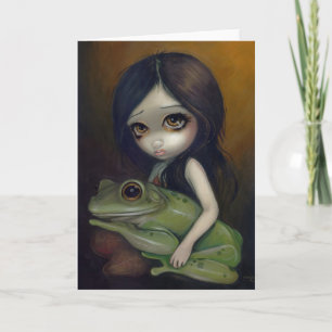 wenskaart "Little Frog Girl" Kaart