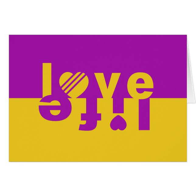 WENSKAART LOVE LIFE blanco (Voorkant Horizontaal)