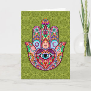 Wenskaart Lover Hamsa Kaart