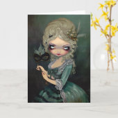 wenskaart "Marie Masquerade" Kaart (Gele Bloem)